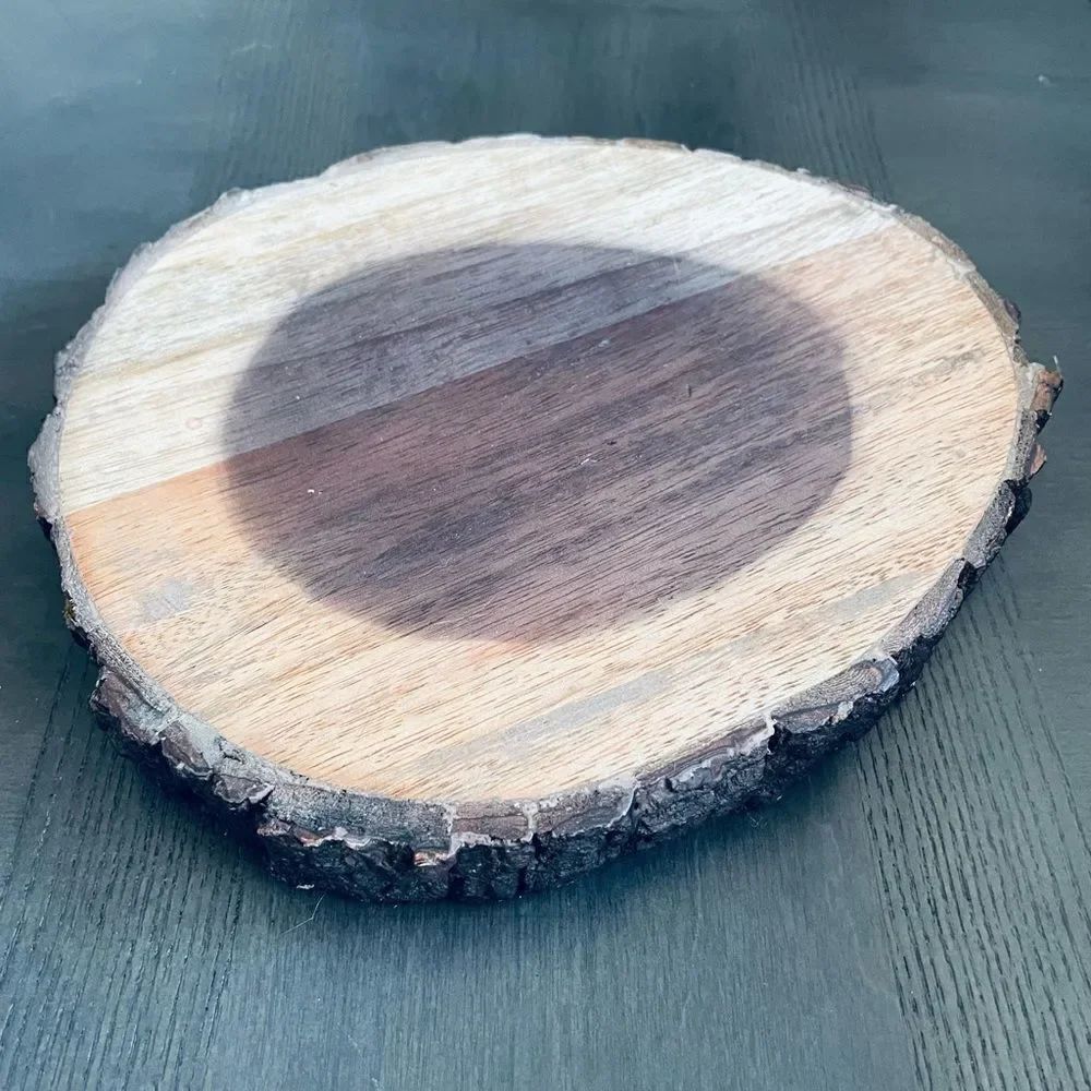 Solid Wood Rustic Tree Trunk Decor Slab Tray